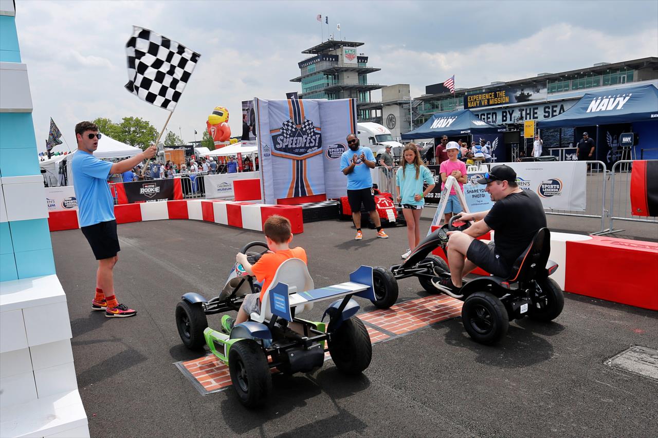 Track activity in the Fan Village - Indianapolis 500 Practice - By: Paul Hurley -- Photo by: Paul Hurley